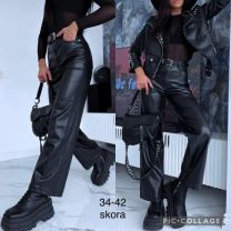 Spodnie ekoskóra damskie (34-42/10szt)