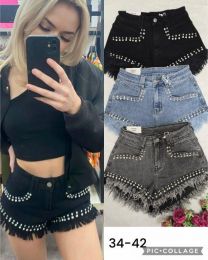 Szorty jeans damskie (34-42/10szt)
