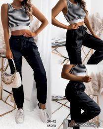 Spodnie ekoskóra damskie (34-42/10szt)