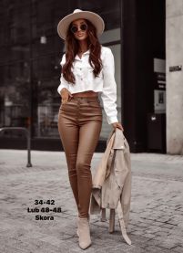 Spodnie ekoskóra damskie (34-42 /10szt)