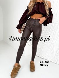 Spodnie ekoskóra damskie (34-42 /10szt)