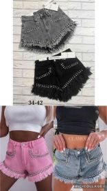 Szorty jeans damskie (34-42/10szt)