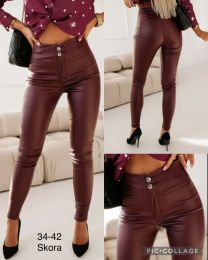 Spodnie ekoskóra damskie (34-42/10szt)