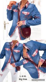 Koszula jeansowa damska (L-4XL/12szt)