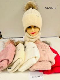 Komplet czapki damskie (52-54/10kpt)