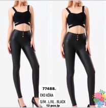 Spodnie ekoskóra damskie (S-XL/12szt)
