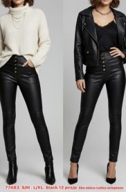 Spodnie ekoskóra damskie (S-XL/12szt)