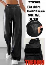 Spodnie ekoskóra damskie (S-2XL/12szt)