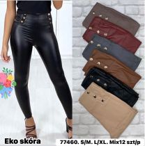 Spodnie ekoskóra damskie (S-XL/12szt)