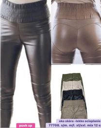 Spodnie ekoskóra damskie (S-2XL/12szt)