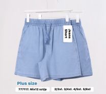 PLUS_Szorty jeans damskie (2-6XL/12szt)