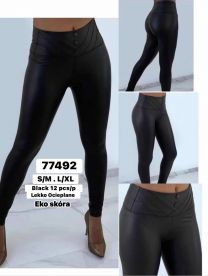 Spodnie ekoskóra damskie (S-XL/12szt)