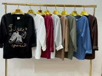 Bluzy bez kaptura damskie (uniwersalny/6 szt)