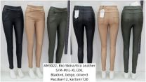Spodnie ekoskóra damskie (S-2XL/12szt)