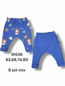 Spodnie niemowlęce Turecka (62-80/8szt)