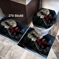 Zestaw dywaników łazienkowych-3 częściowy ” z świąteczna " (35x50+45x65+60x80cm/6kpt)