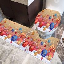 Zestaw dywaników łazienkowych-3 częściowy ” z świąteczna " (35x50+45x65+60x80cm/6kpt)