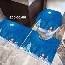 Zestaw dywaników łazienkowych-3 częściowy ” z świąteczna " (35x50+45x65+60x80cm/6kpt)