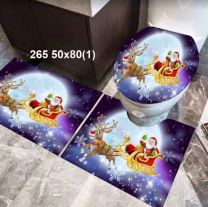 Zestaw dywaników łazienkowych-3 częściowy ” z świąteczna " (35x50+45x65+60x80cm/6kpt)