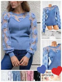 Swetry damskie (S-XL/12szt)