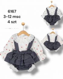 Sukienki dziewczynka turecka (3-12M/12szt)