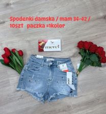 spodenki jeans damskie (34-42/10 szt)