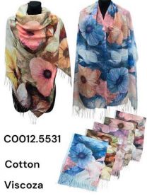 Szaliki damskie (uniwersalny/12szt)