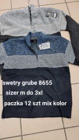 Swetry męskie (M-3XL/12szt)