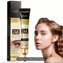 KREM POD OCZY 24 ZŁOTO ZOZU-Krem ujędrniający , przeciwstarzeniowy o lekkiej żelowej konsystencji z kwasem hialuronowym , olekiem rycynowym i złotem