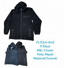 Bluzy z kapturem męskie-polary (2XL-6XL/10szt)