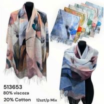 Szaliki damskie (uniwersalny/12szt)