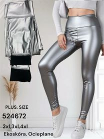 Spodnie ekoskóra damskie (2-4XL/12szt)