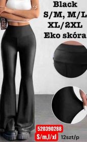 Spodnie ekoskóra damskie (S-XL/12szt)