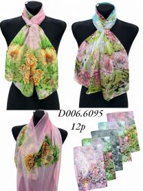 Szaliki damskie (uniwersalny/12szt)