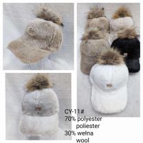 Czapki damskie z daszkiem (uniwersalny/12szt)