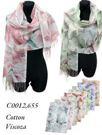 Szaliki damskie (uniwersalny/12szt)