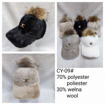 Czapki damskie z daszkiem (uniwersalny/12szt)