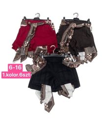 Spodenki z spódniczką dziewczynka (6-16LAT/6szt)