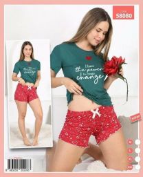 Piżama damska (M-2XL/4kpt)