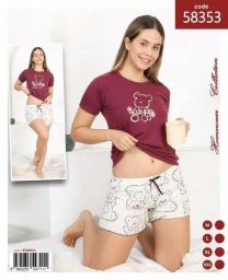Piżama damska (M-2XL/4kpt)