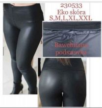Spodnie ekoskóra damskie (S-2XL/12szt)