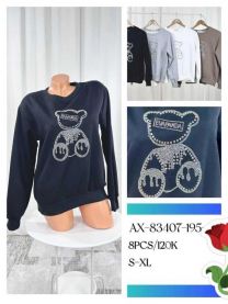 Bluzy bez kaptura damskie (S-XL/8szt)