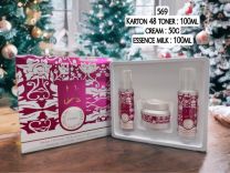 Zestaw 3w1- Toner 100ml- Krem do twarzy 50g- Mleczko- esencja 100ml