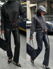 Spodnie ekoskóra damskie (XS-XL/10szt)