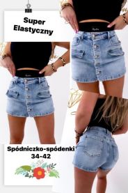 Spódnica z Szorty jeans damskie (34-42/10szt)