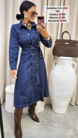 Sukienki jeans damskie (S-XL/10szt)