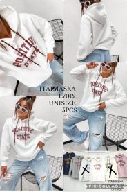 Bluzy z kapturem damskie (uniwersalny/5szt)