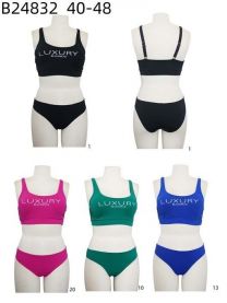 Strój kąpielowy dwuczęściowy damskie (40-48/5kpt)