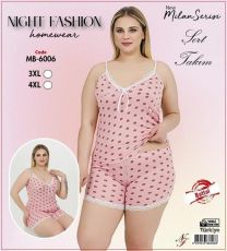 Piżama damska (3XL-4XL/4kpt)