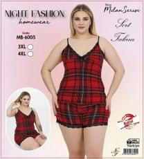 Piżama damska (3XL-4XL/4kpt)